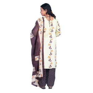 3PIECE PATIALA SET WITH DOPATTA FLOWREL PRINTED